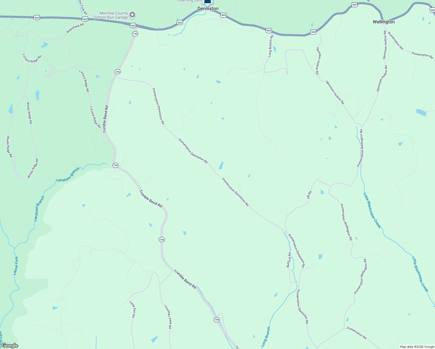 map of restaurants, bars, coffee shops, grocery stores, and more near Pomeroyton-Denniston Road in Wellington