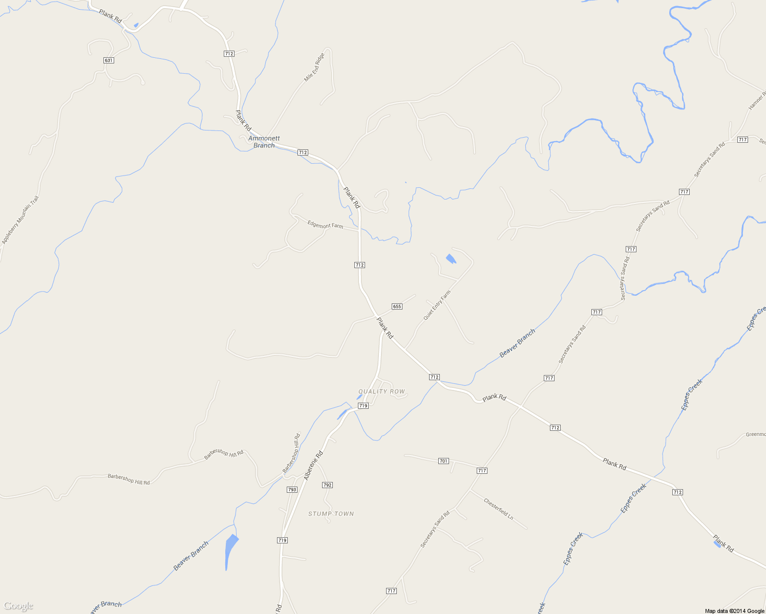 map of restaurants, bars, coffee shops, grocery stores, and more near 3165 Rhodes Lane in North Garden