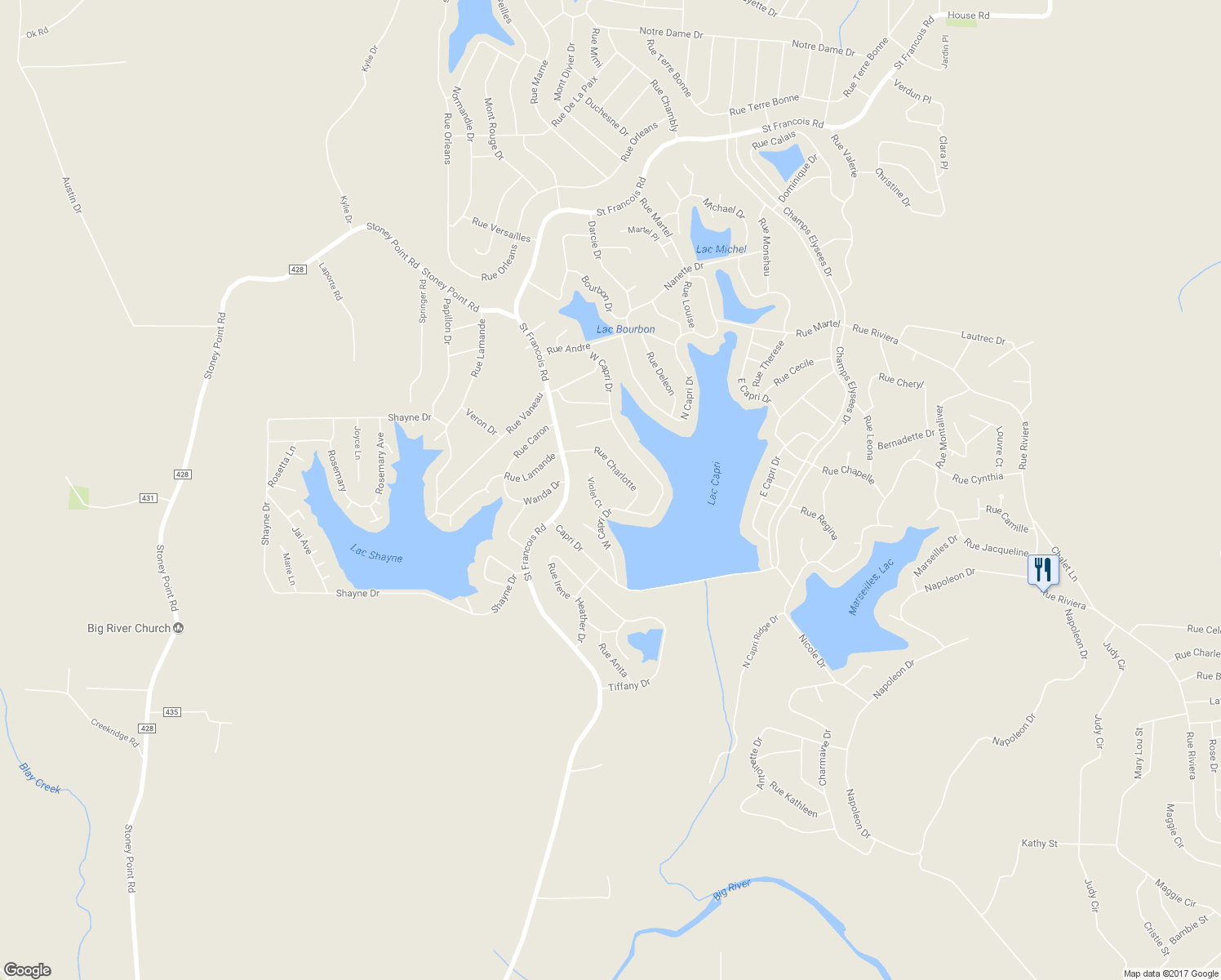 map of restaurants, bars, coffee shops, grocery stores, and more near 12 Amanda Drive in Bonne Terre