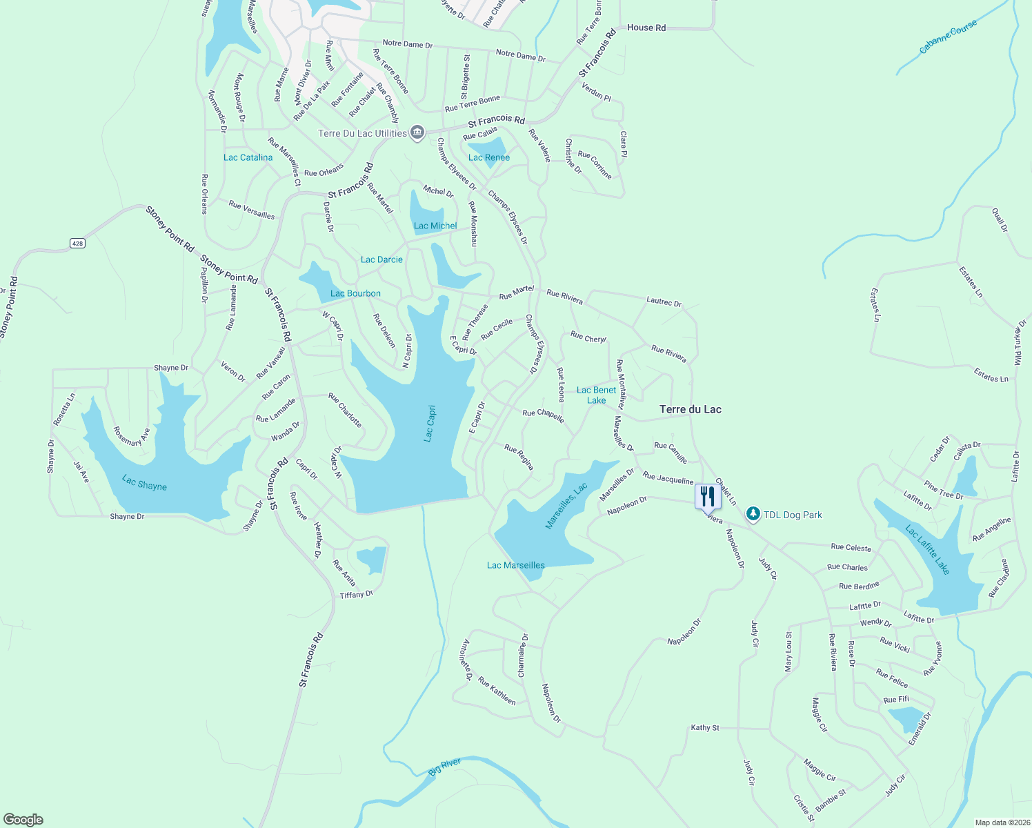 map of restaurants, bars, coffee shops, grocery stores, and more near 1534 Rue Chapelle in Bonne Terre