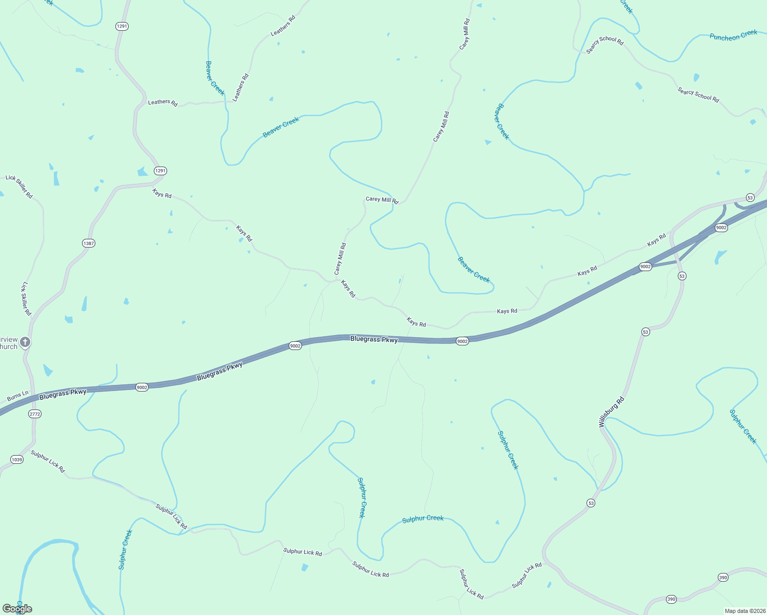 map of restaurants, bars, coffee shops, grocery stores, and more near 1280 Kays Road in Lawrenceburg