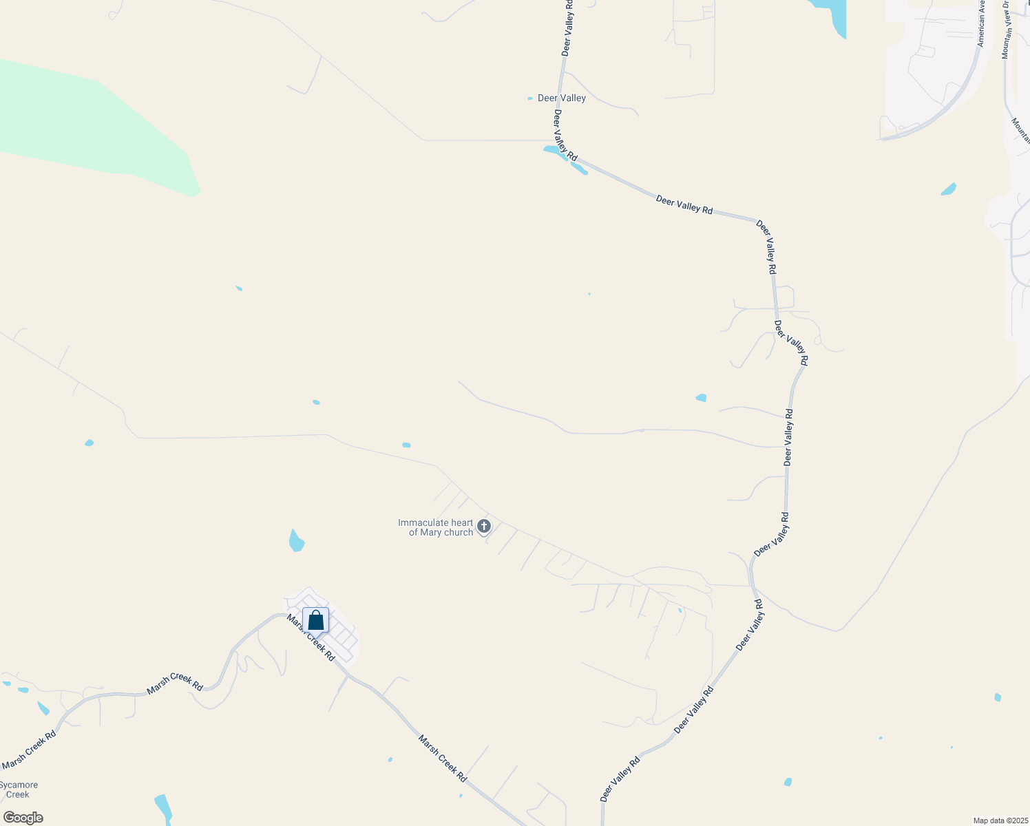 map of restaurants, bars, coffee shops, grocery stores, and more near 9615 Deer Valley Road in Brentwood