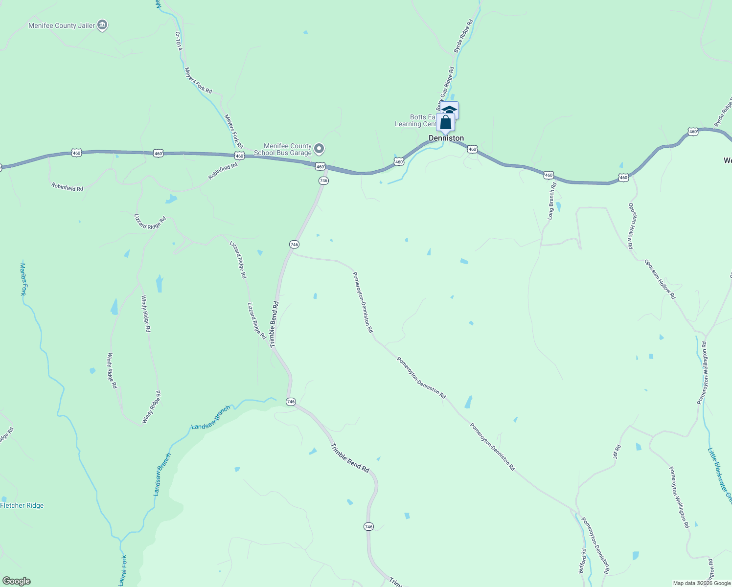 map of restaurants, bars, coffee shops, grocery stores, and more near Pomeroyton-Denniston Road in Wellington