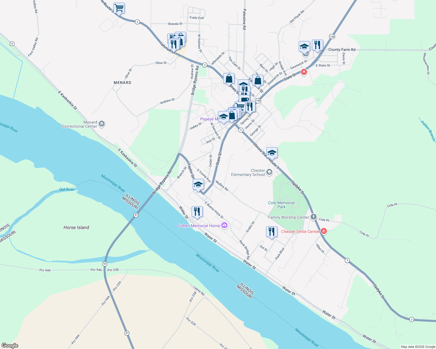 map of restaurants, bars, coffee shops, grocery stores, and more near 738 State Street in Chester