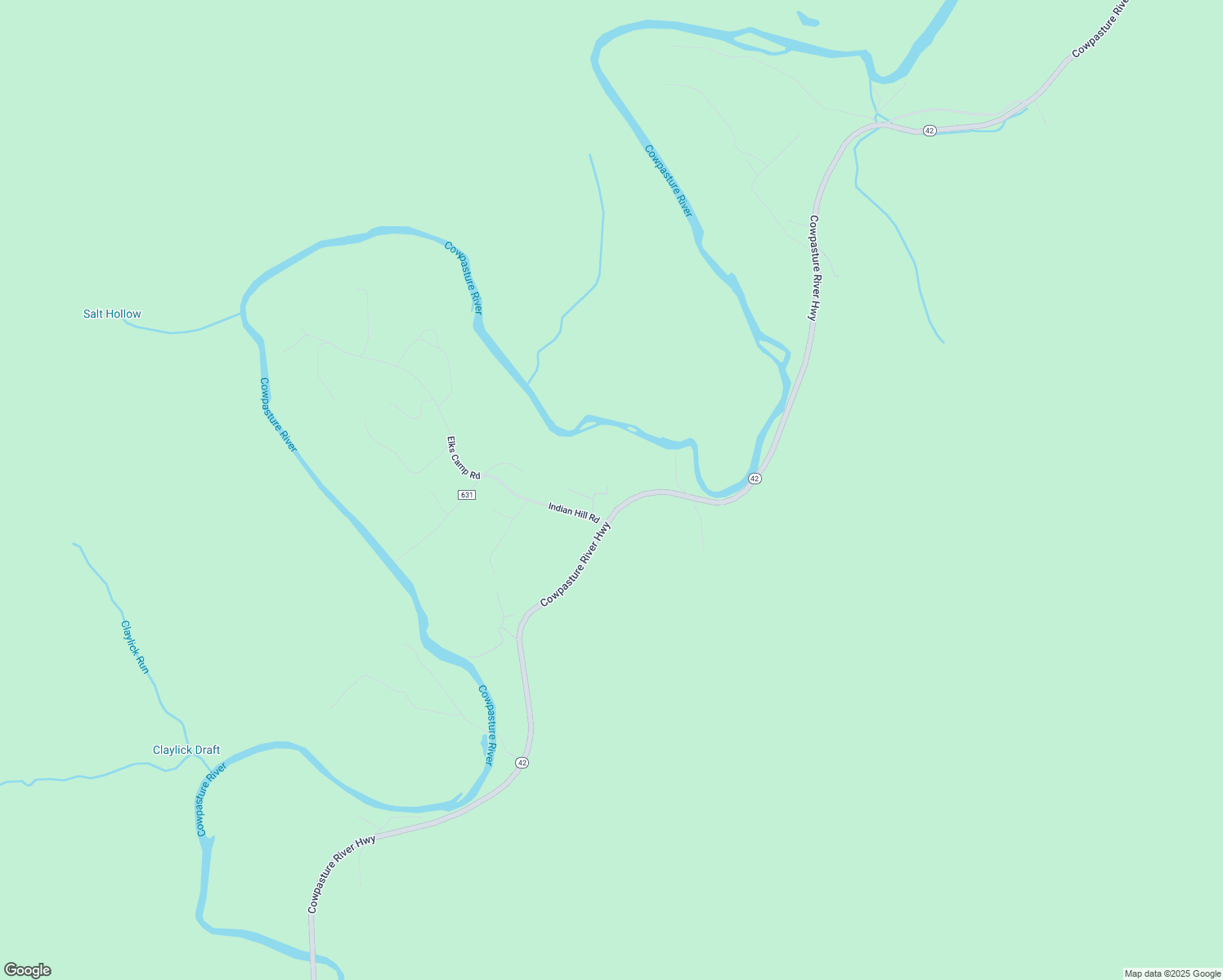 map of restaurants, bars, coffee shops, grocery stores, and more near 42 Indian Hill Road in Millboro