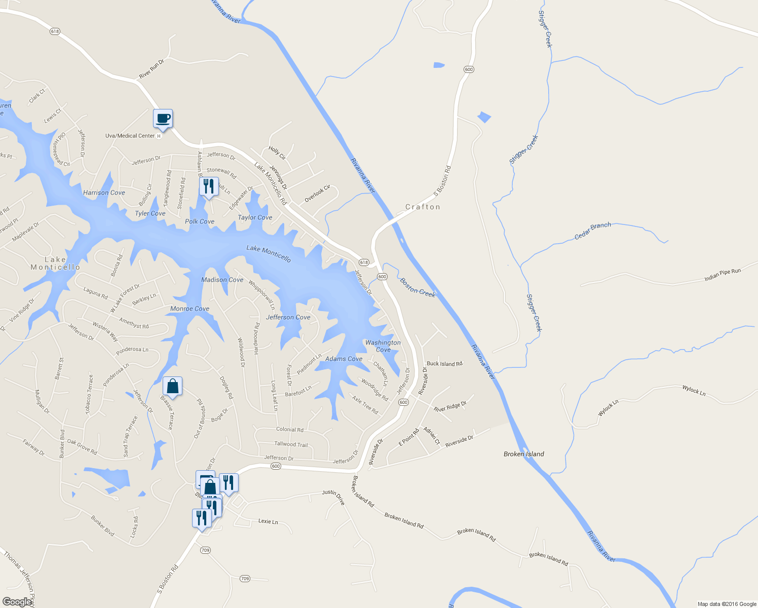 map of restaurants, bars, coffee shops, grocery stores, and more near 23 Jefferson Drive in Palmyra