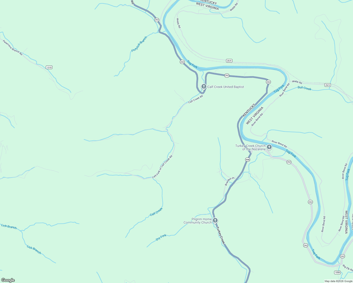 map of restaurants, bars, coffee shops, grocery stores, and more near 693 Calf Creek Road in Inez