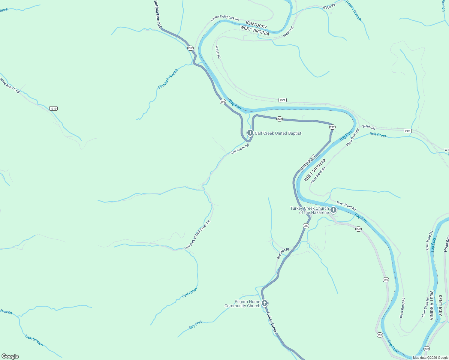 map of restaurants, bars, coffee shops, grocery stores, and more near 693 Calf Creek in Inez