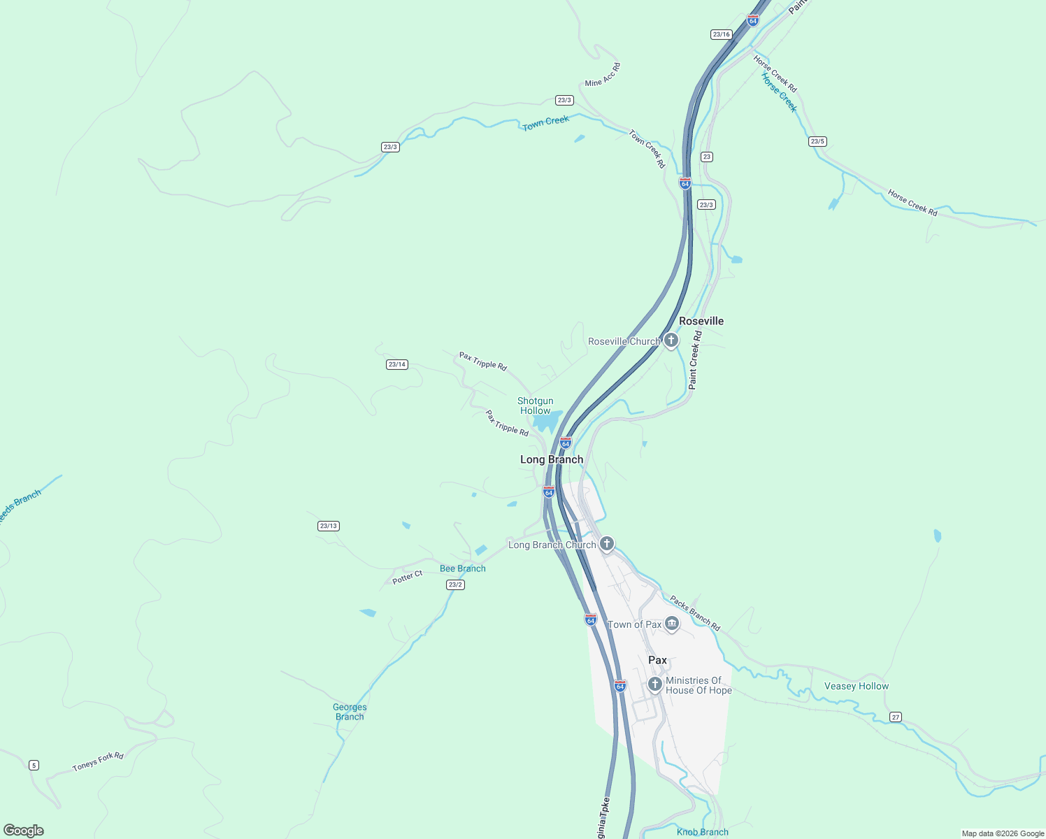 map of restaurants, bars, coffee shops, grocery stores, and more near Pax Tripple Road in Mount Hope
