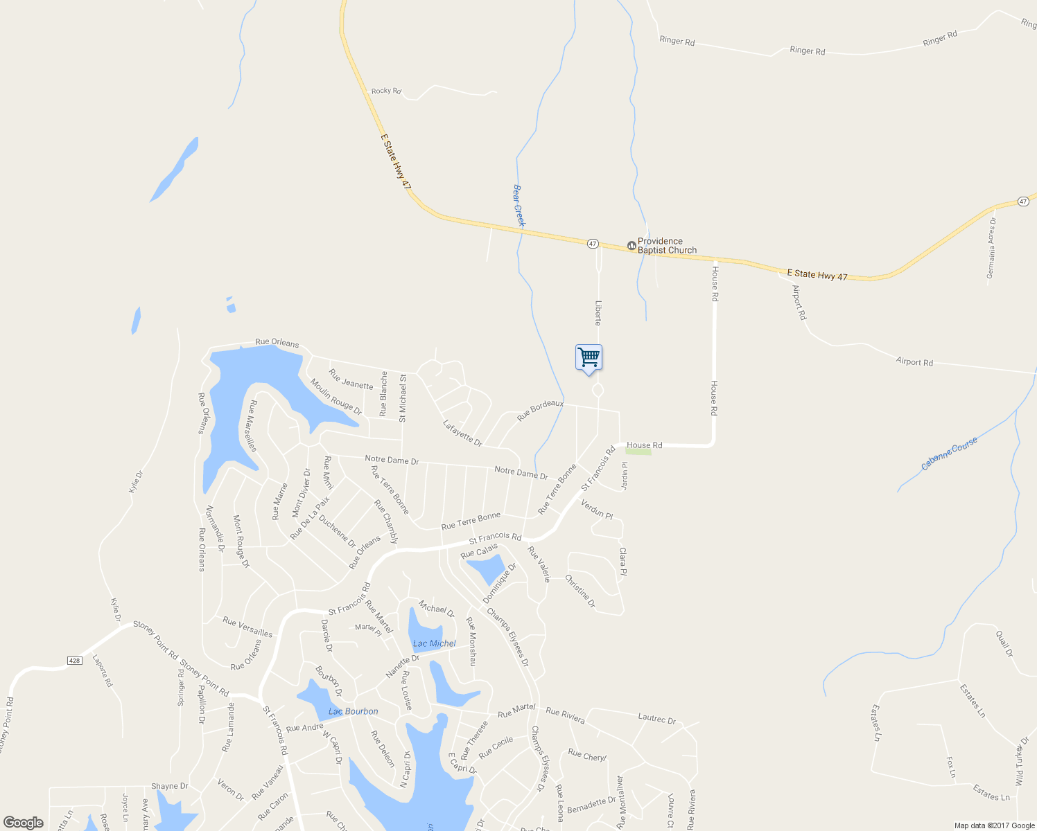 map of restaurants, bars, coffee shops, grocery stores, and more near 232 Rue Chateau Tdl in Bonne Terre