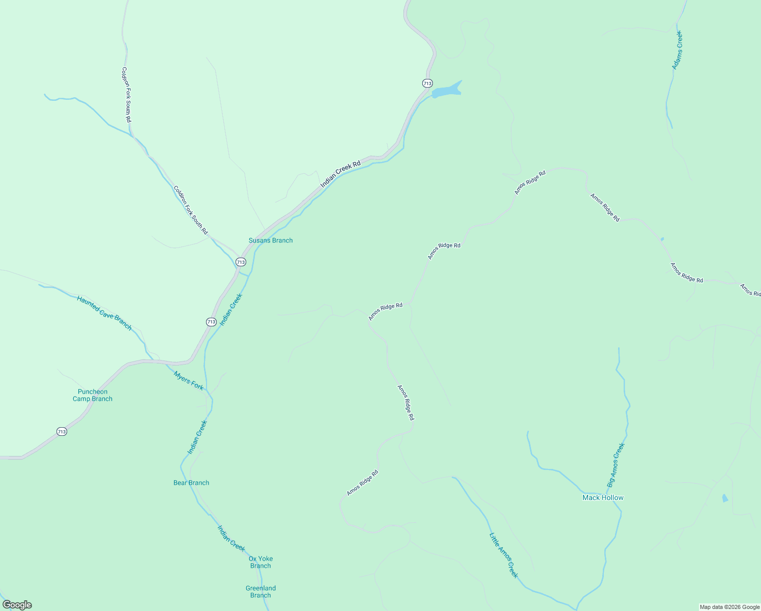 map of restaurants, bars, coffee shops, grocery stores, and more near Amos Ridge Road in Frenchburg