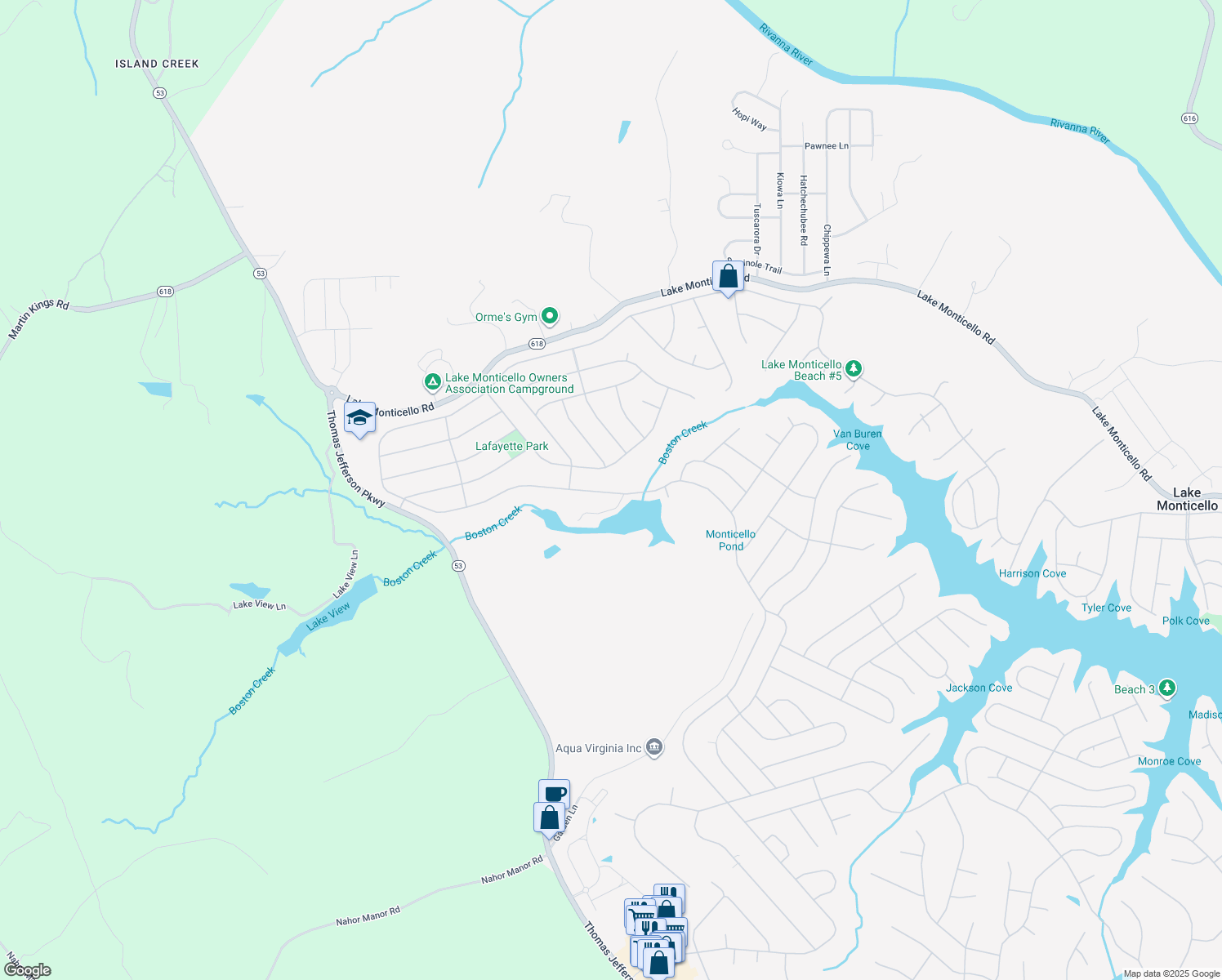 58 Jefferson Drive, Palmyra VA Walk Score