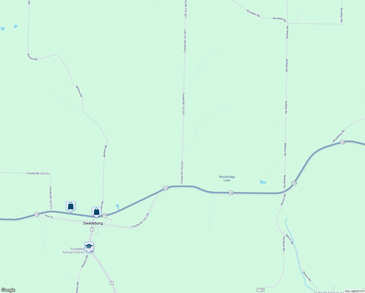 map of restaurants, bars, coffee shops, grocery stores, and more near 16442 Co Road 133-267 in Richland