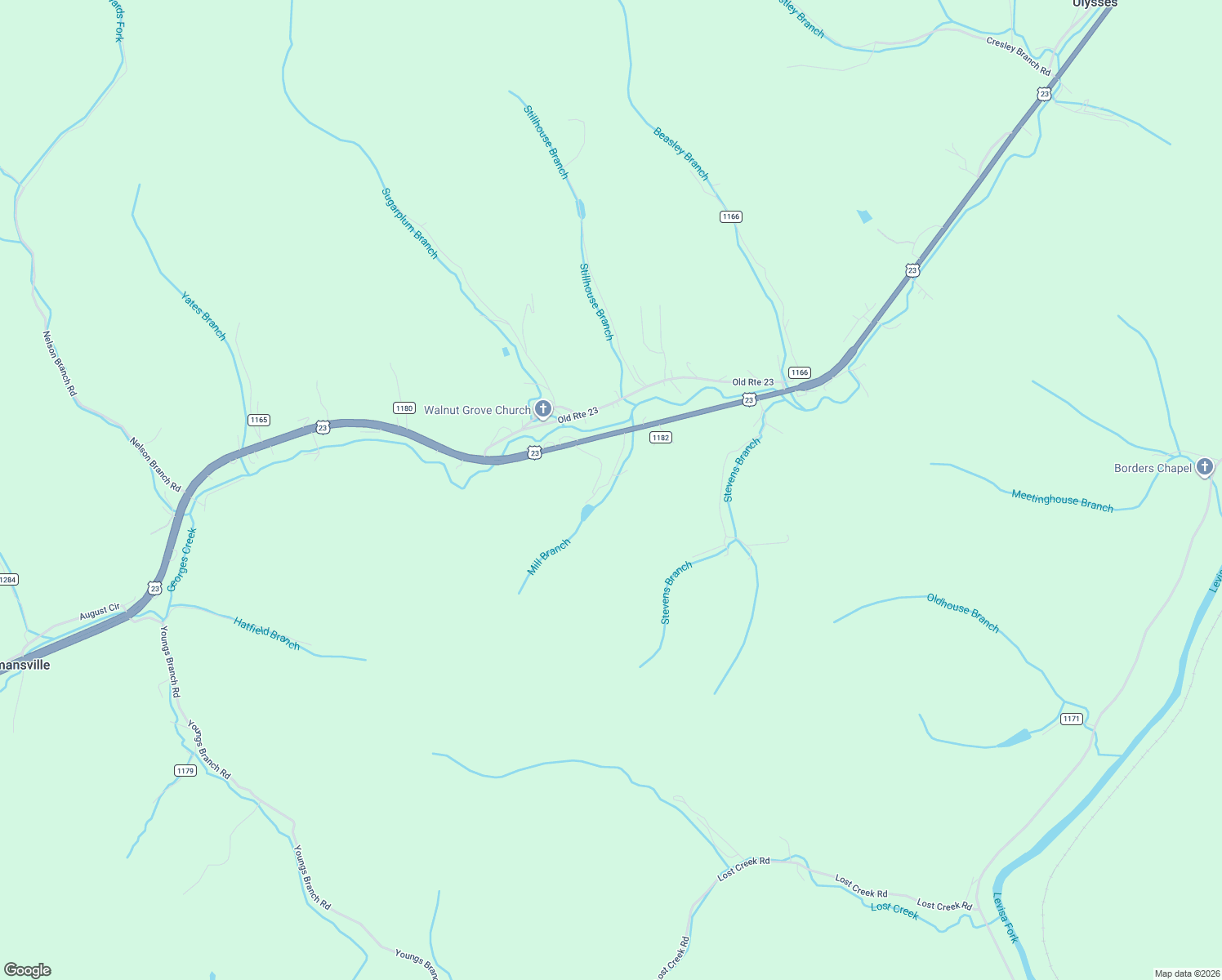 map of restaurants, bars, coffee shops, grocery stores, and more near 211 Lake End Lane in Lowmansville