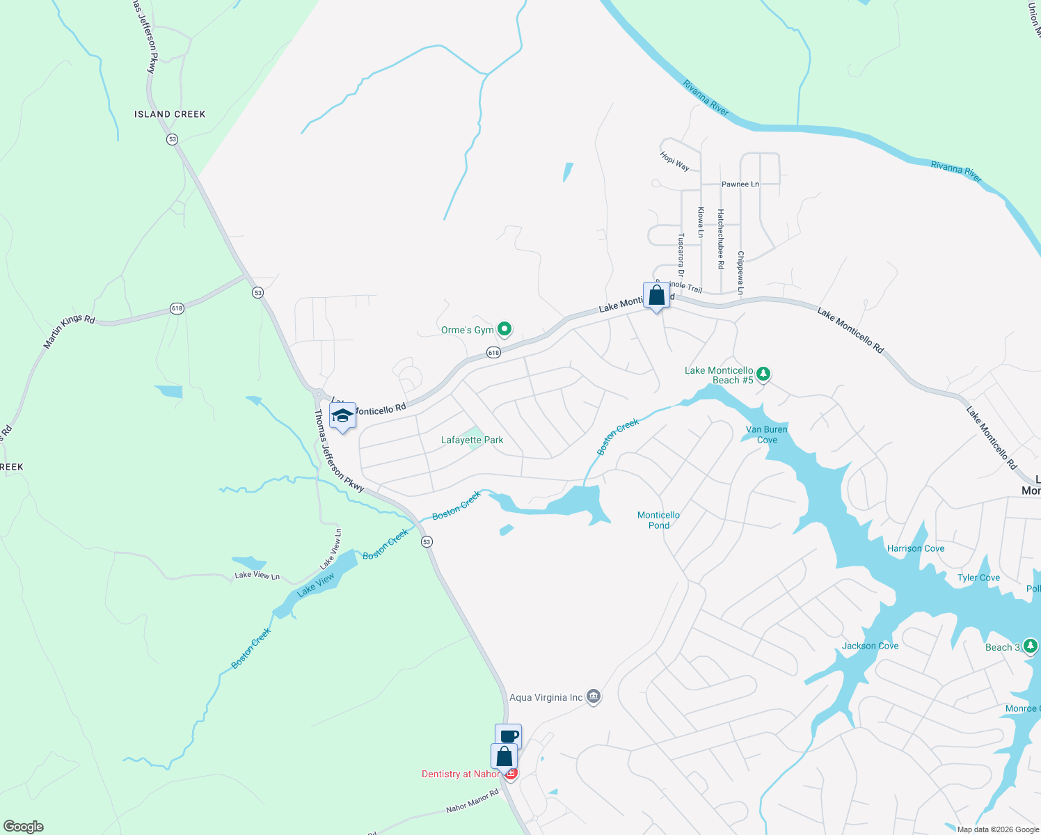 map of restaurants, bars, coffee shops, grocery stores, and more near 1 Bernardsburg Road in Palmyra
