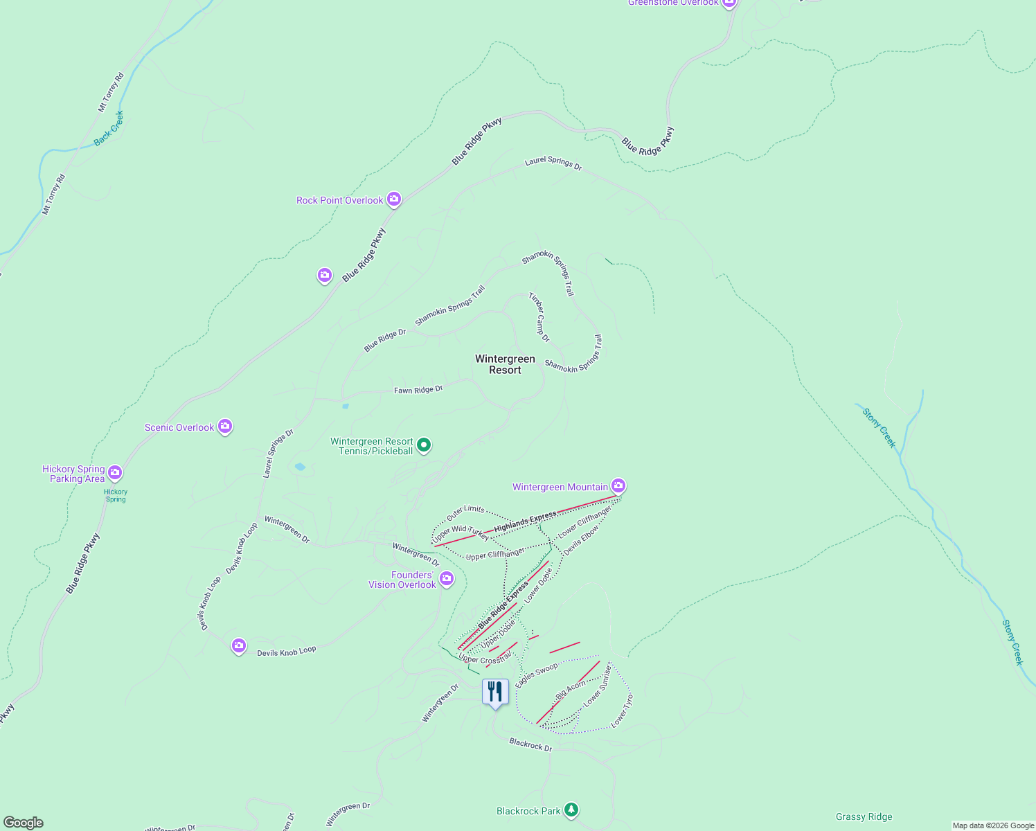 map of restaurants, bars, coffee shops, grocery stores, and more near in Roseland