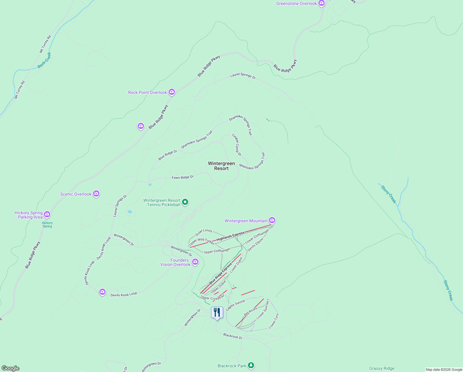 map of restaurants, bars, coffee shops, grocery stores, and more near in Roseland