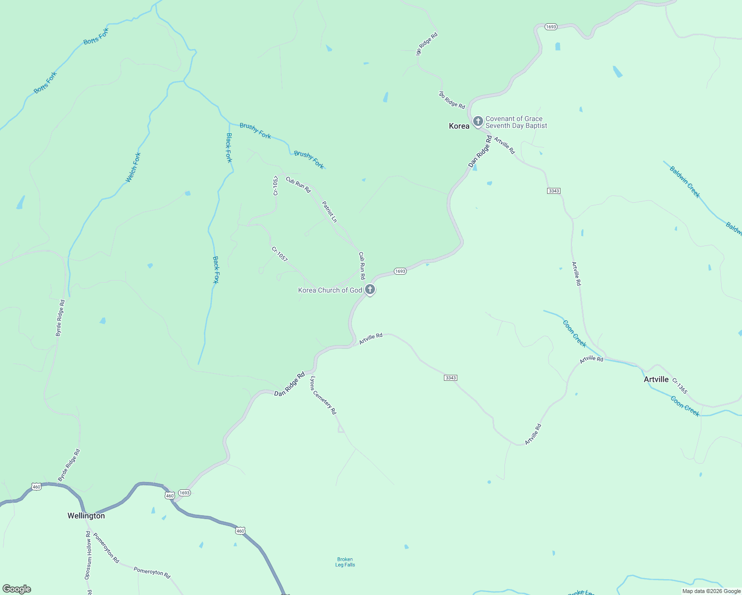 map of restaurants, bars, coffee shops, grocery stores, and more near 1534 Kentucky 1693 in Wellington