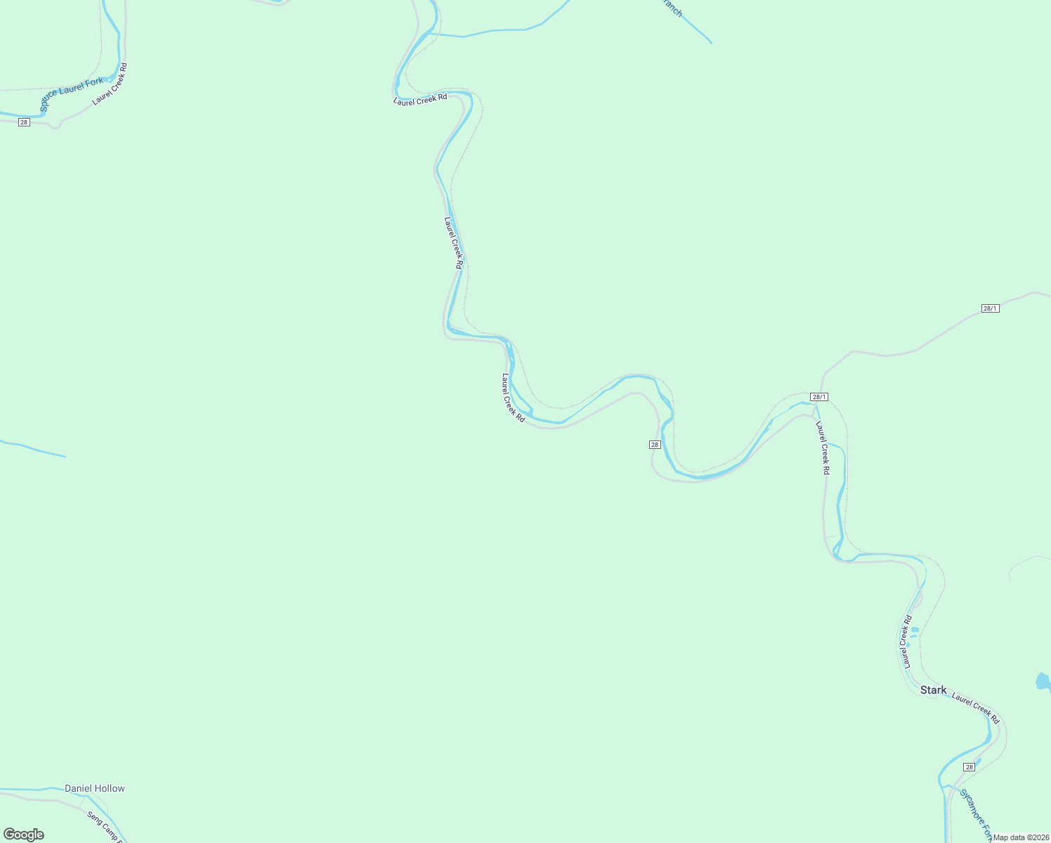 map of restaurants, bars, coffee shops, grocery stores, and more near Laurel Creek Road in Clothier