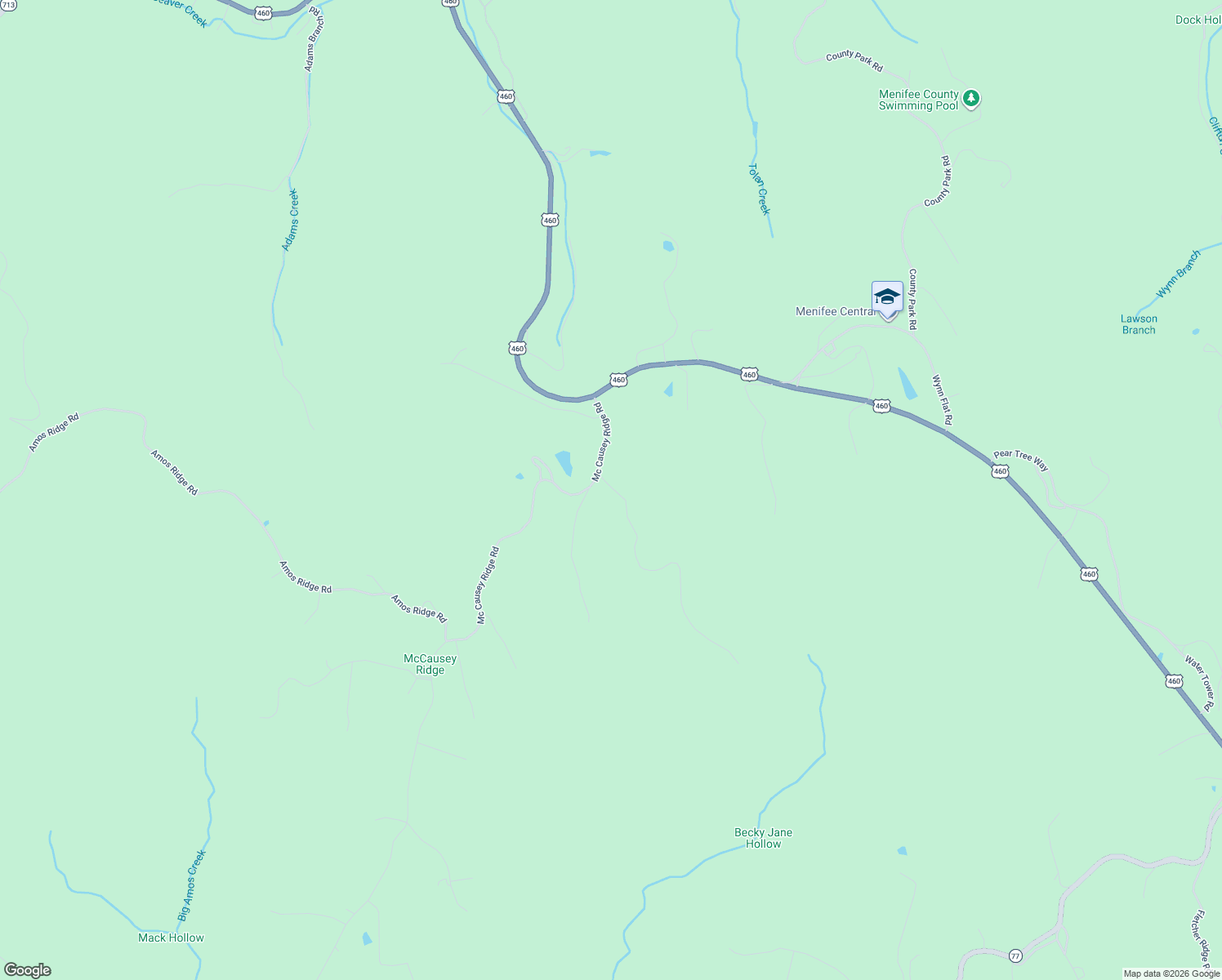 map of restaurants, bars, coffee shops, grocery stores, and more near 127 Allen Cope Road in Frenchburg
