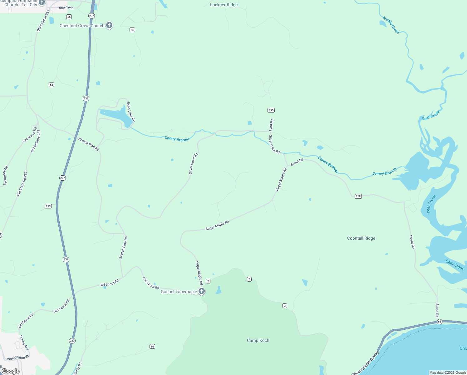 map of restaurants, bars, coffee shops, grocery stores, and more near 5450 Sandstone Lane in Cannelton
