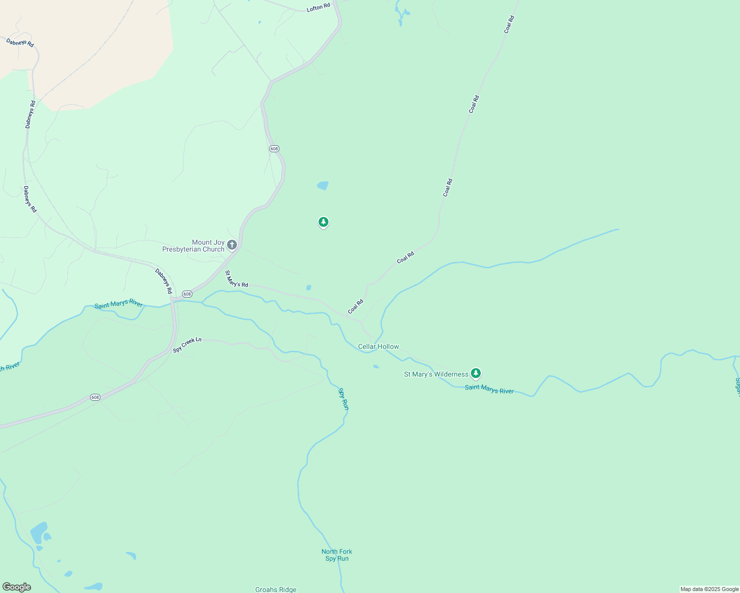 map of restaurants, bars, coffee shops, grocery stores, and more near 43 Coal Road in Raphine