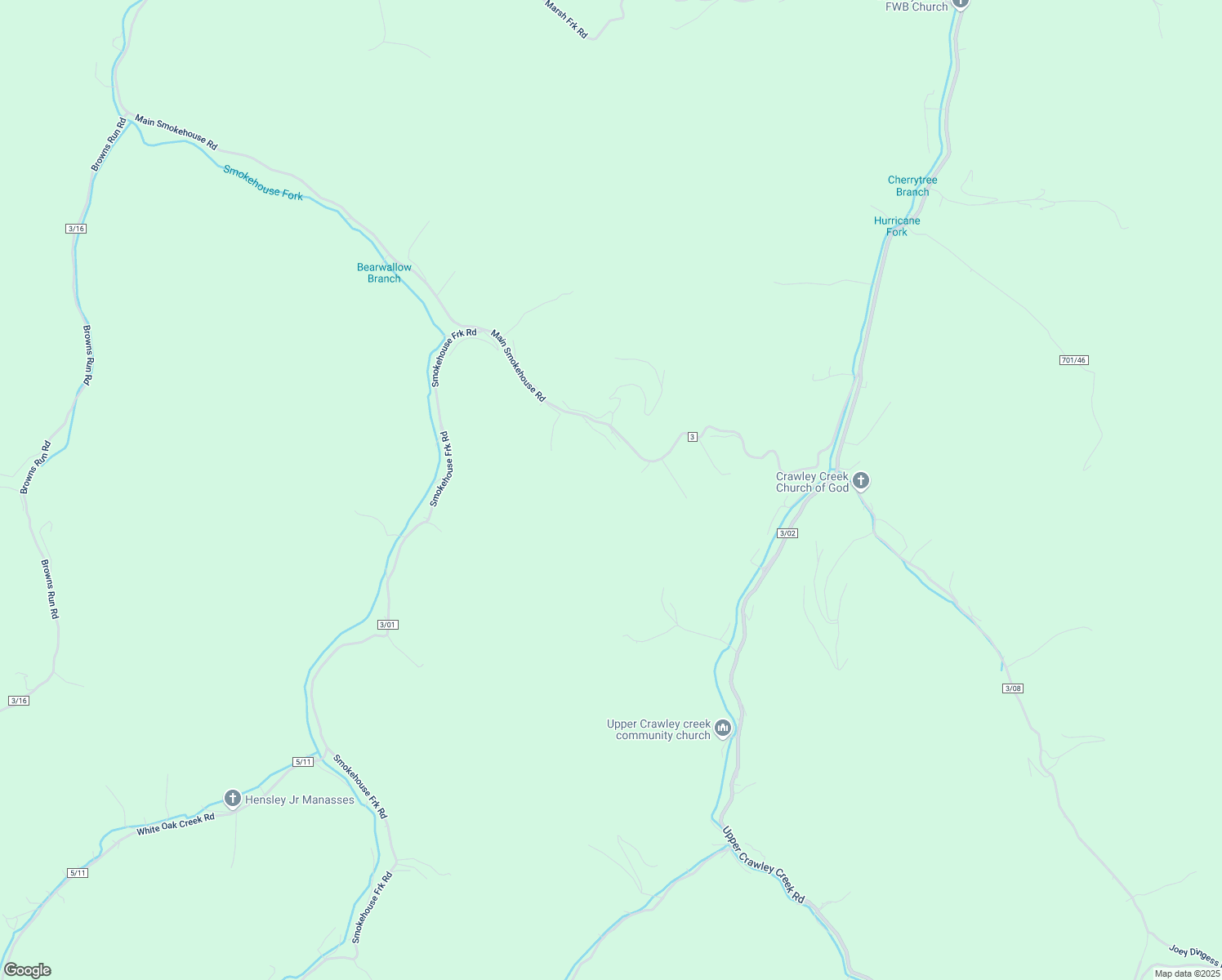 map of restaurants, bars, coffee shops, grocery stores, and more near 987 Smokehouse Fork-Crawley Creek Road in Chapmanville