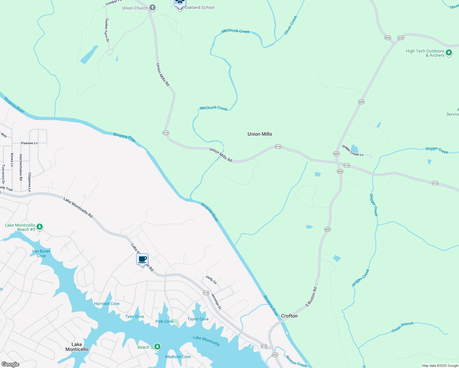 map of restaurants, bars, coffee shops, grocery stores, and more near 399 Two Rivers Drive in Troy