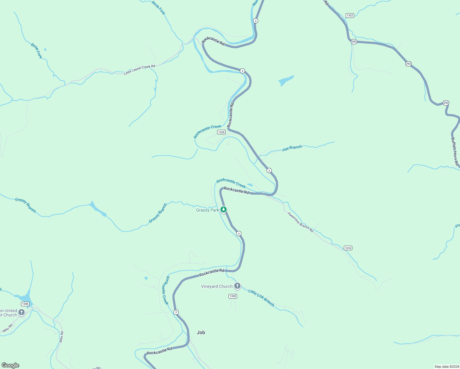map of restaurants, bars, coffee shops, grocery stores, and more near 6507 Rockcastle Road in Inez