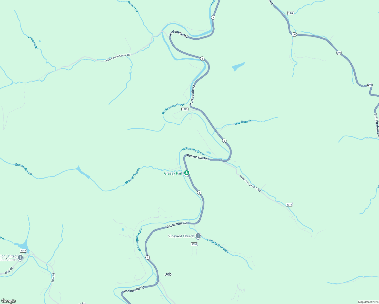 map of restaurants, bars, coffee shops, grocery stores, and more near 6507 Rockcastle Road in Inez
