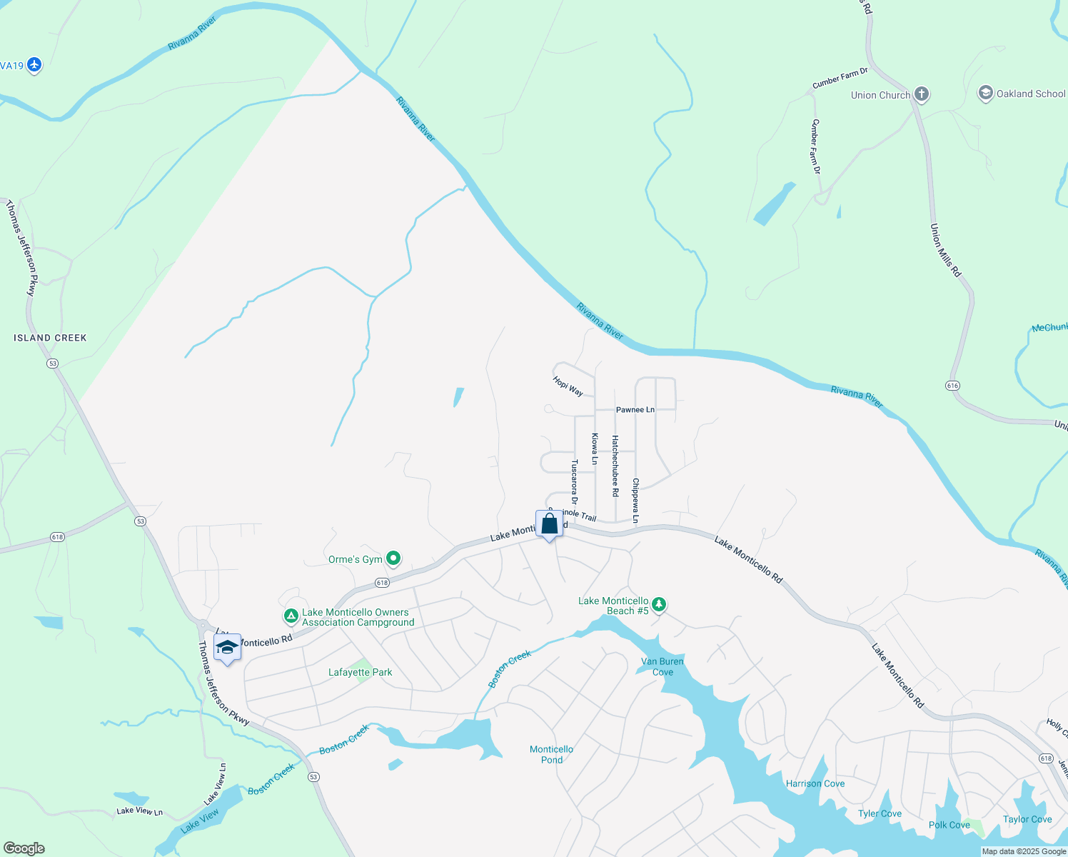 map of restaurants, bars, coffee shops, grocery stores, and more near 8 Cheyenne Court in Palmyra