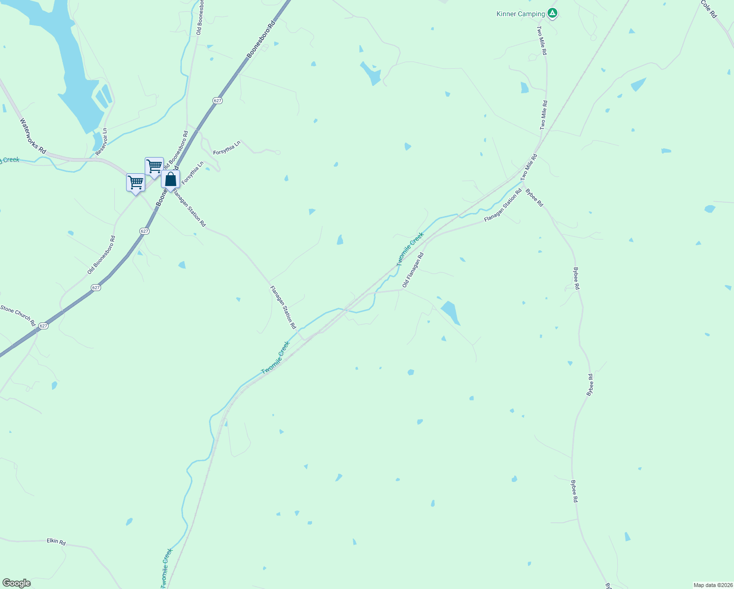 map of restaurants, bars, coffee shops, grocery stores, and more near Flanagan Station Road in Clark County