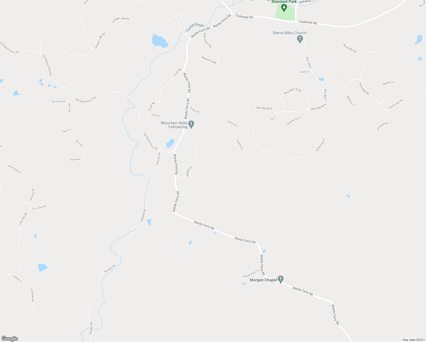 map of restaurants, bars, coffee shops, grocery stores, and more near Uplands Drive in Sonora