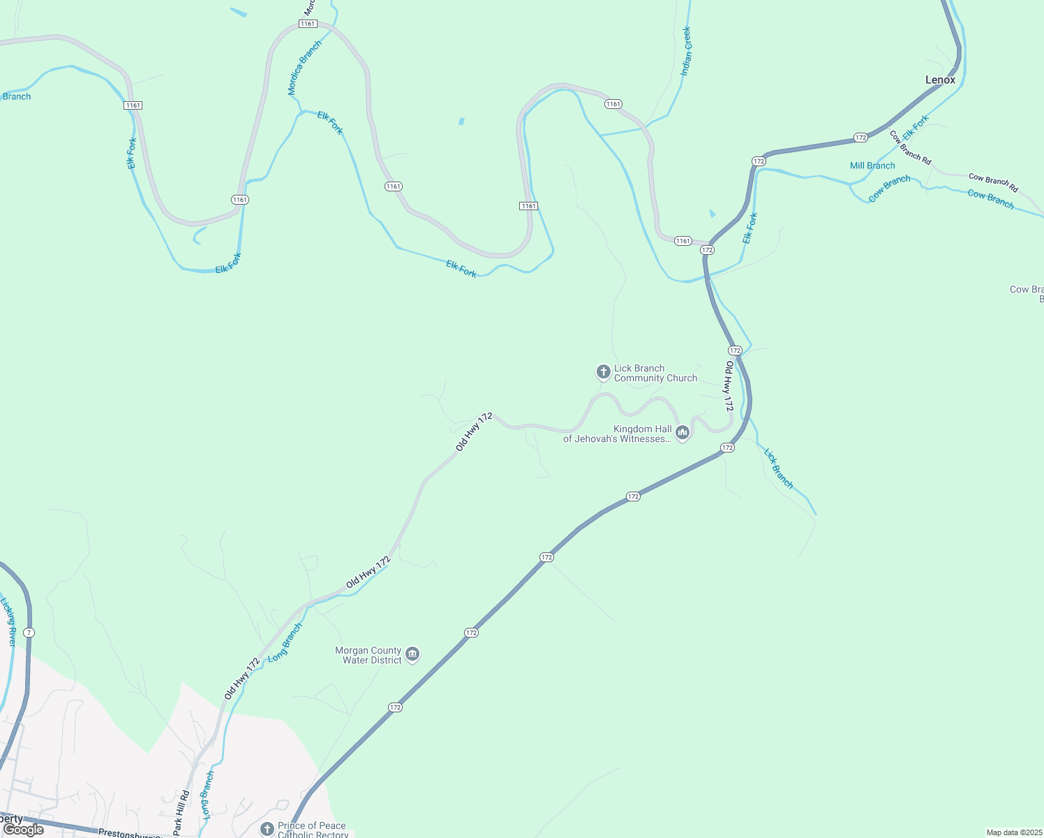 map of restaurants, bars, coffee shops, grocery stores, and more near 1833 Old Highway 172 in West Liberty