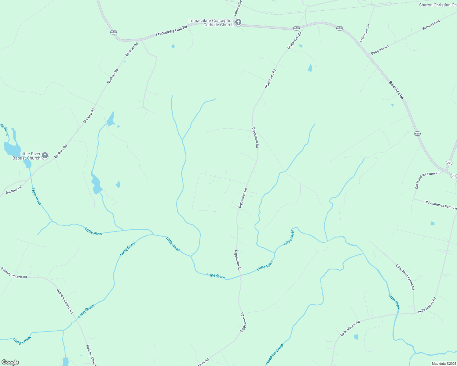 map of restaurants, bars, coffee shops, grocery stores, and more near 135 Louisa Farms Lane in Bumpass