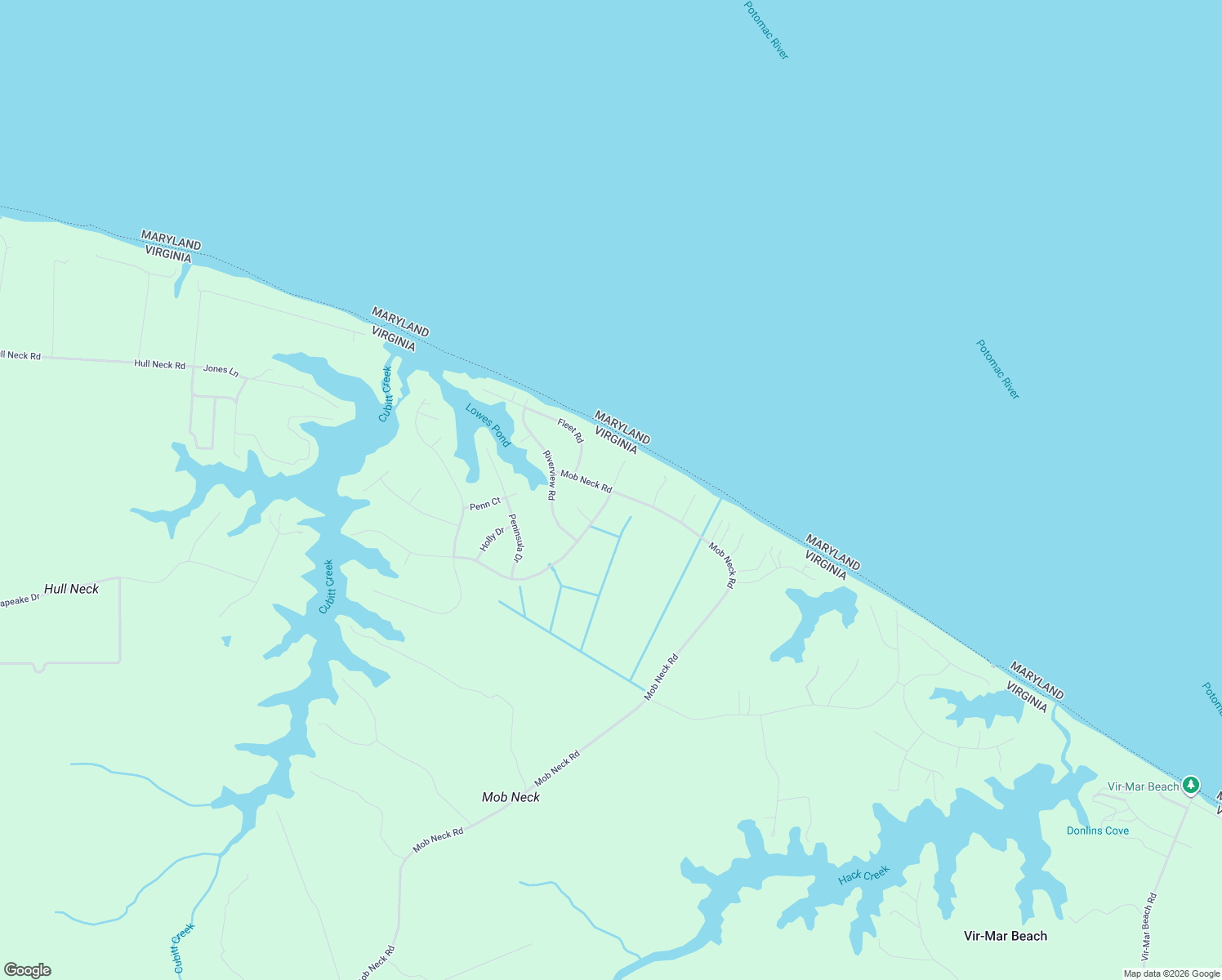 map of restaurants, bars, coffee shops, grocery stores, and more near 160 Mob Neck Road in Heathsville