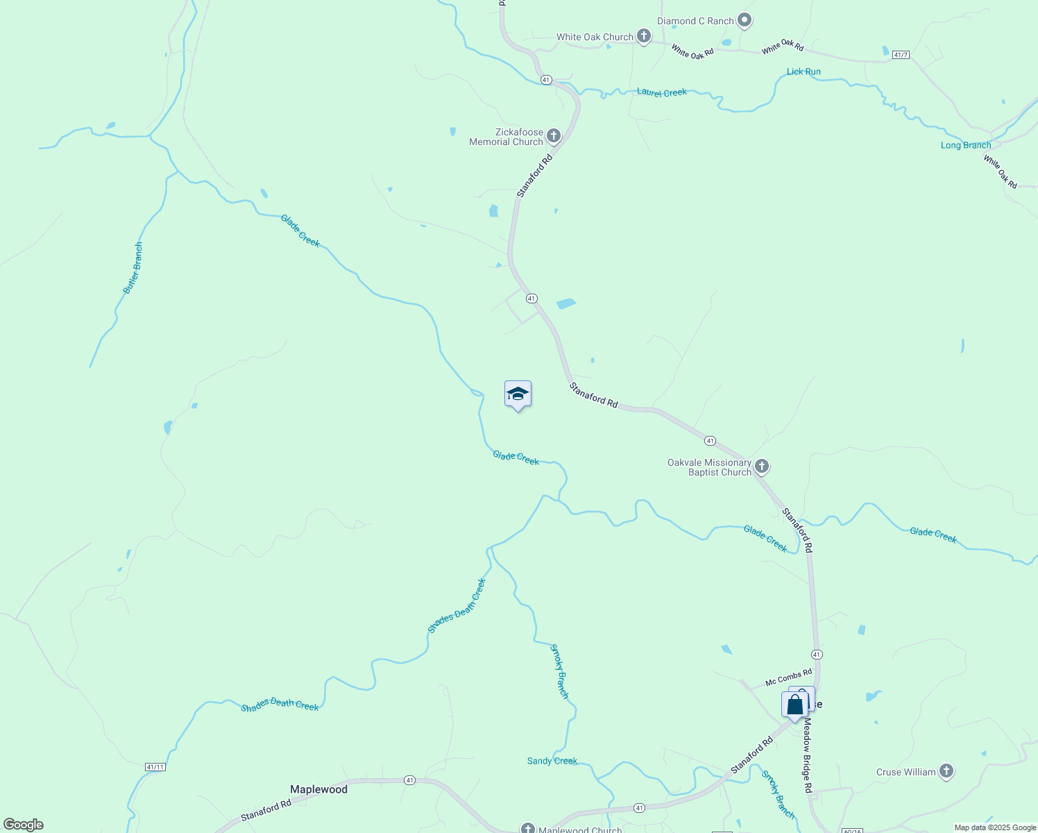 map of restaurants, bars, coffee shops, grocery stores, and more near in Danese