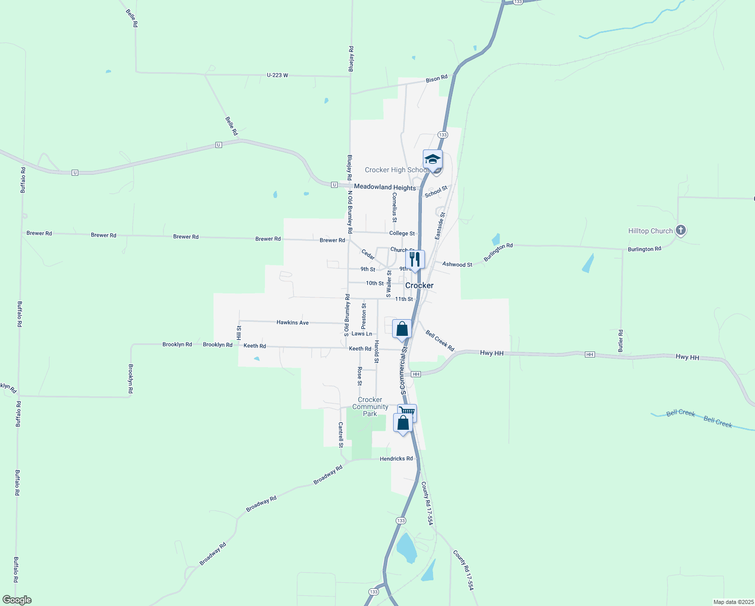 102 Harold Street, Crocker MO Walk Score