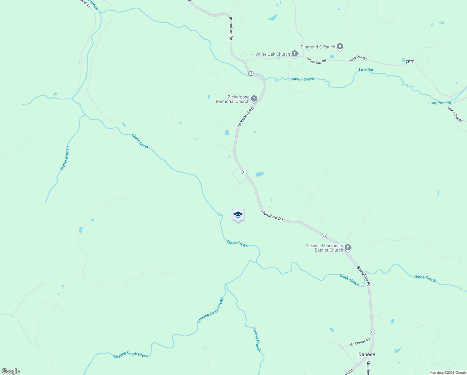 map of restaurants, bars, coffee shops, grocery stores, and more near 73 Stanley Drive in Danese