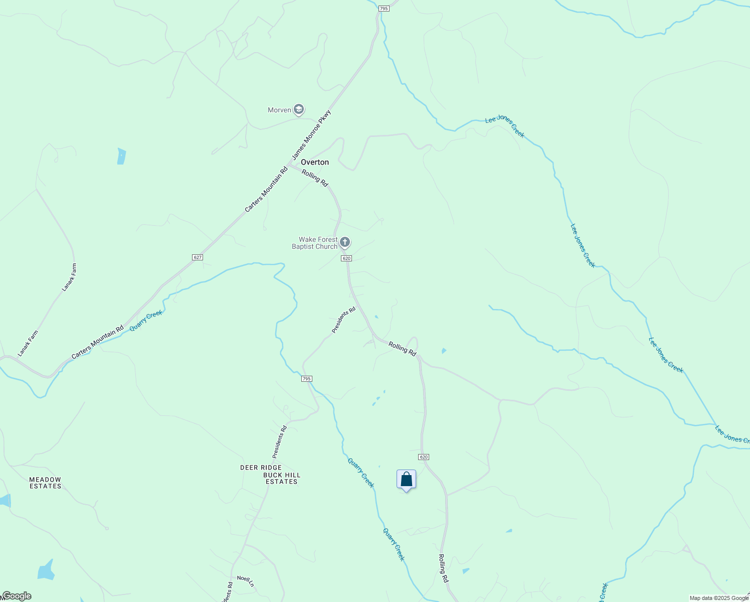 map of restaurants, bars, coffee shops, grocery stores, and more near 3209 Rolling Road in Scottsville