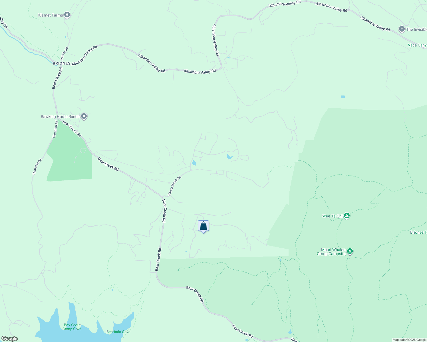 map of restaurants, bars, coffee shops, grocery stores, and more near Garcia Ranch Road in Contra Costa County
