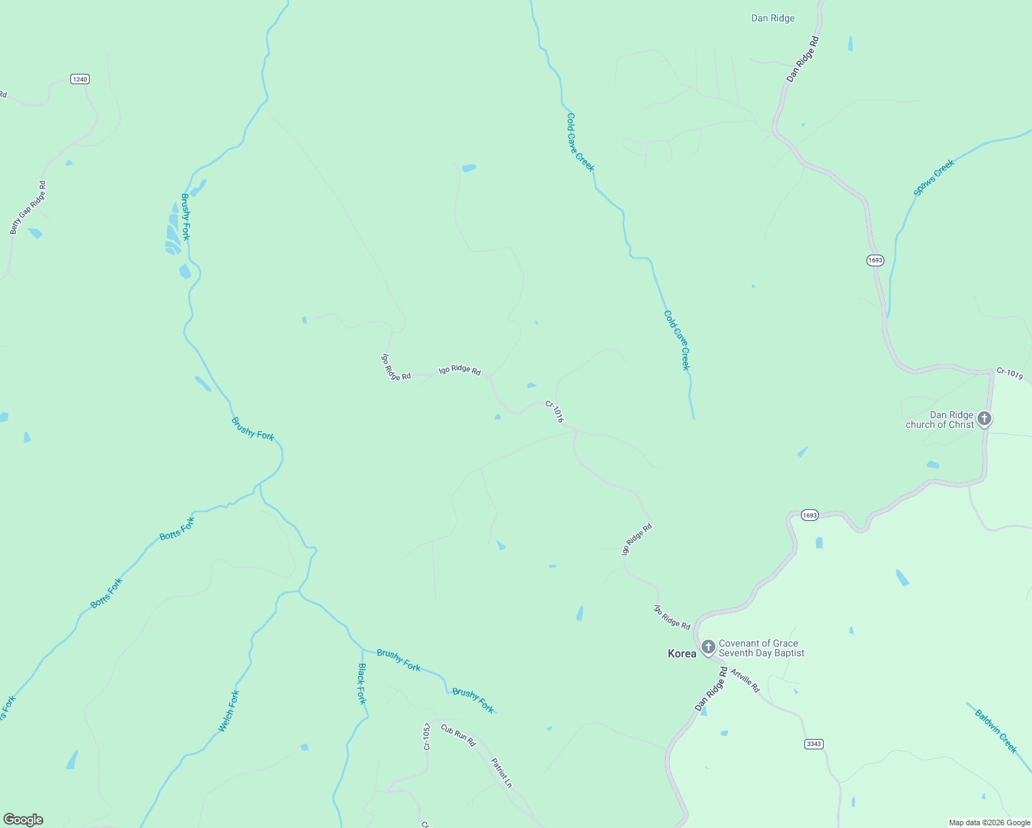 map of restaurants, bars, coffee shops, grocery stores, and more near Cr-1016 in Menifee County