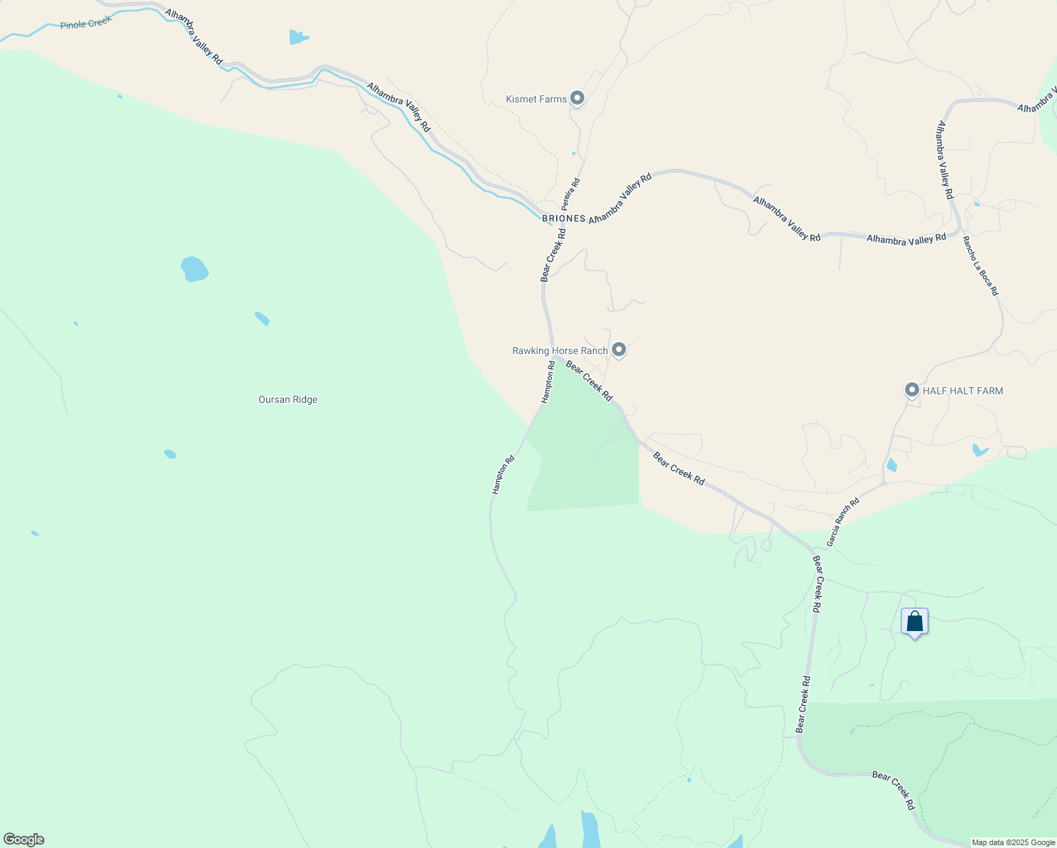 map of restaurants, bars, coffee shops, grocery stores, and more near 60 Hampton Road in Martinez