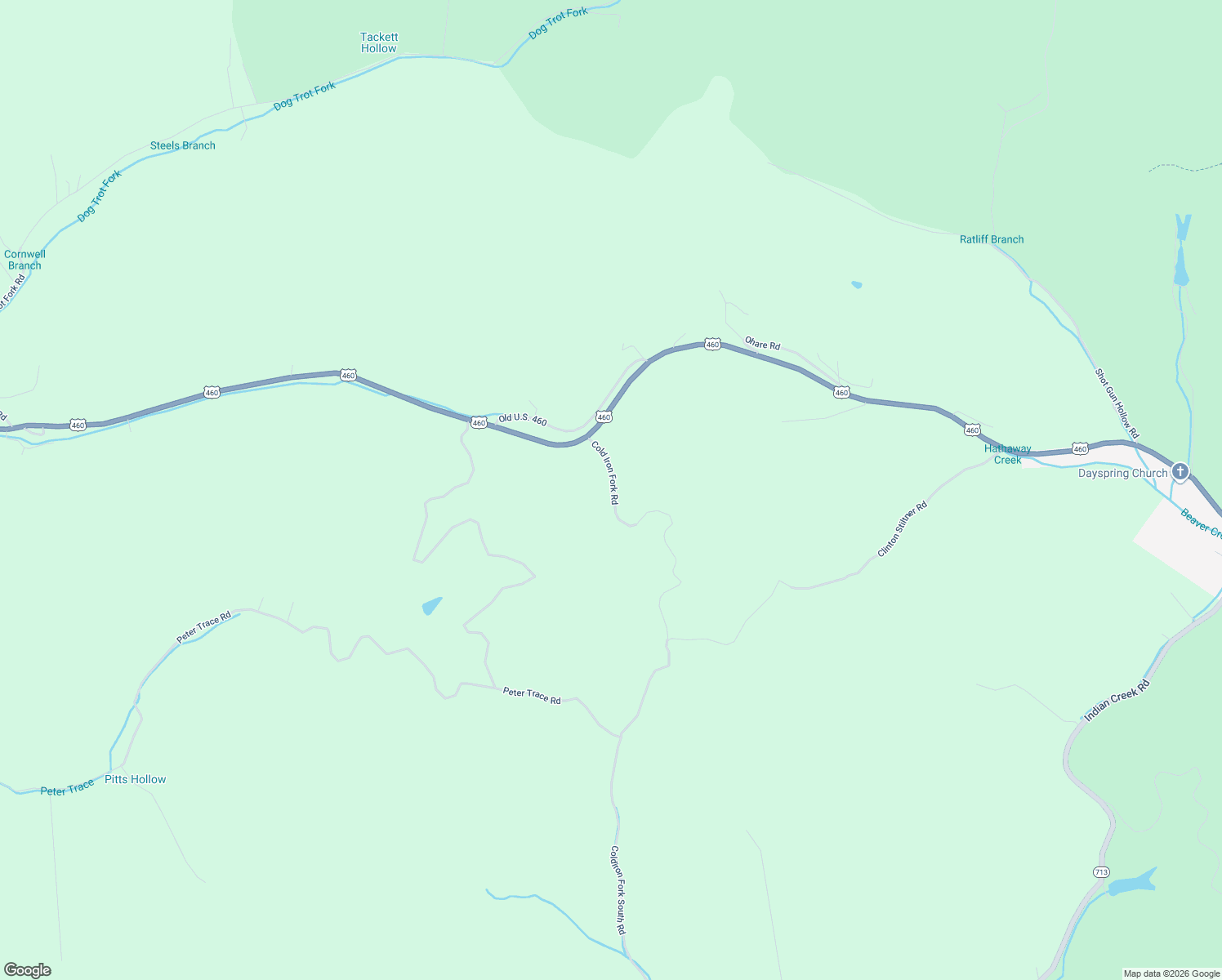 map of restaurants, bars, coffee shops, grocery stores, and more near Cold Iron Fork Road in Frenchburg