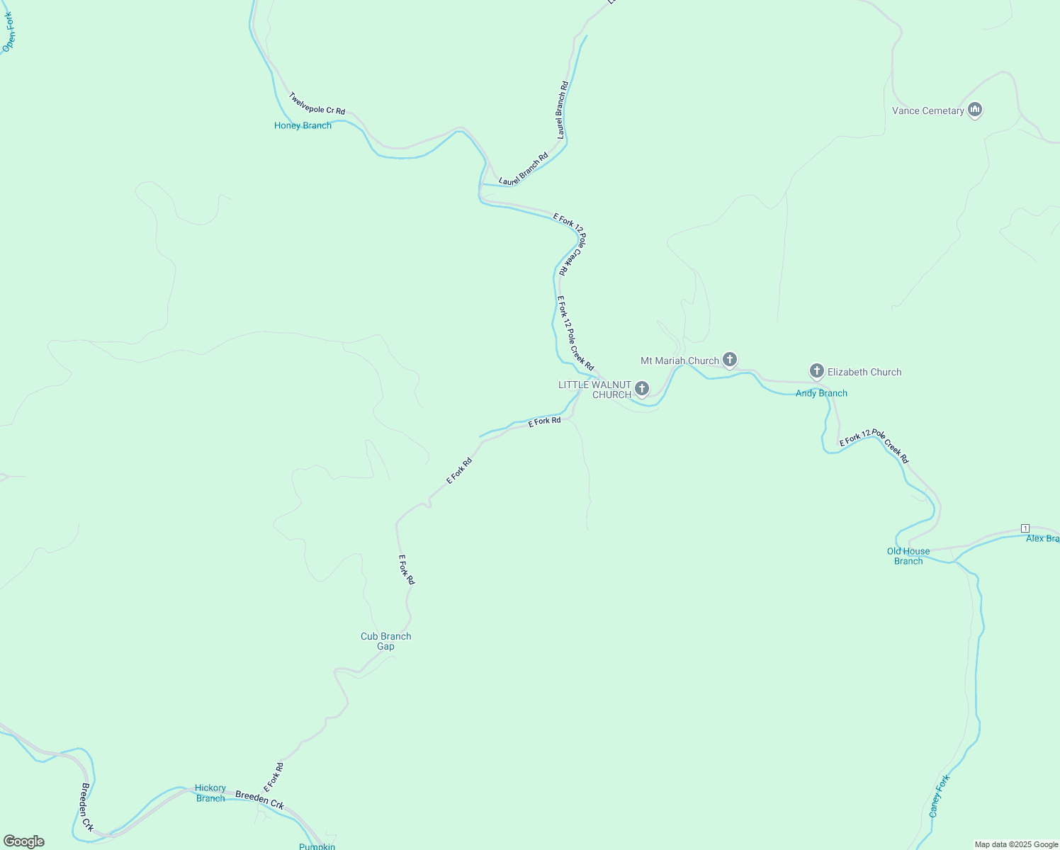 map of restaurants, bars, coffee shops, grocery stores, and more near 1850 East Fork Road in Wilsondale