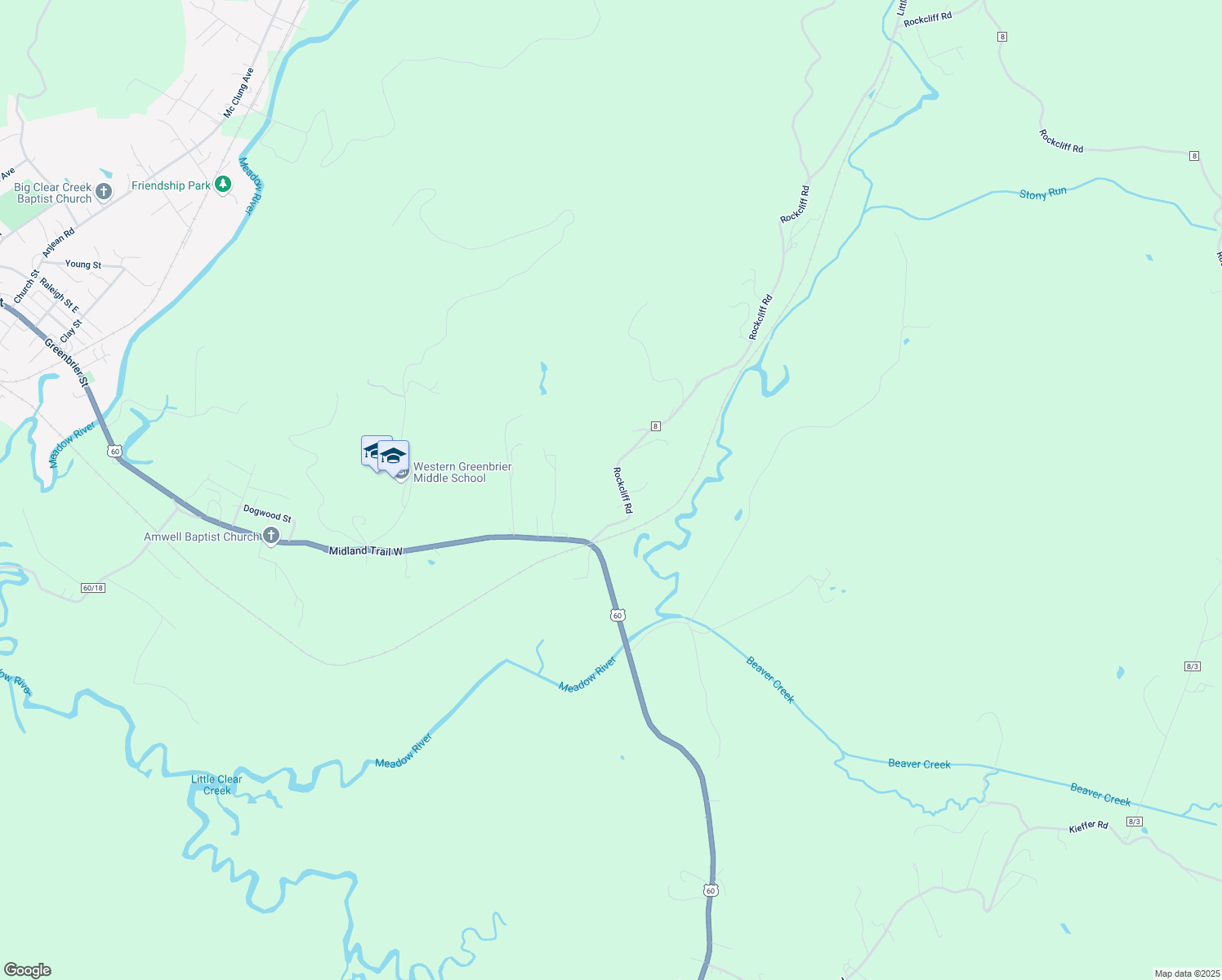 map of restaurants, bars, coffee shops, grocery stores, and more near 365 Rockcliff Rd in Rupert