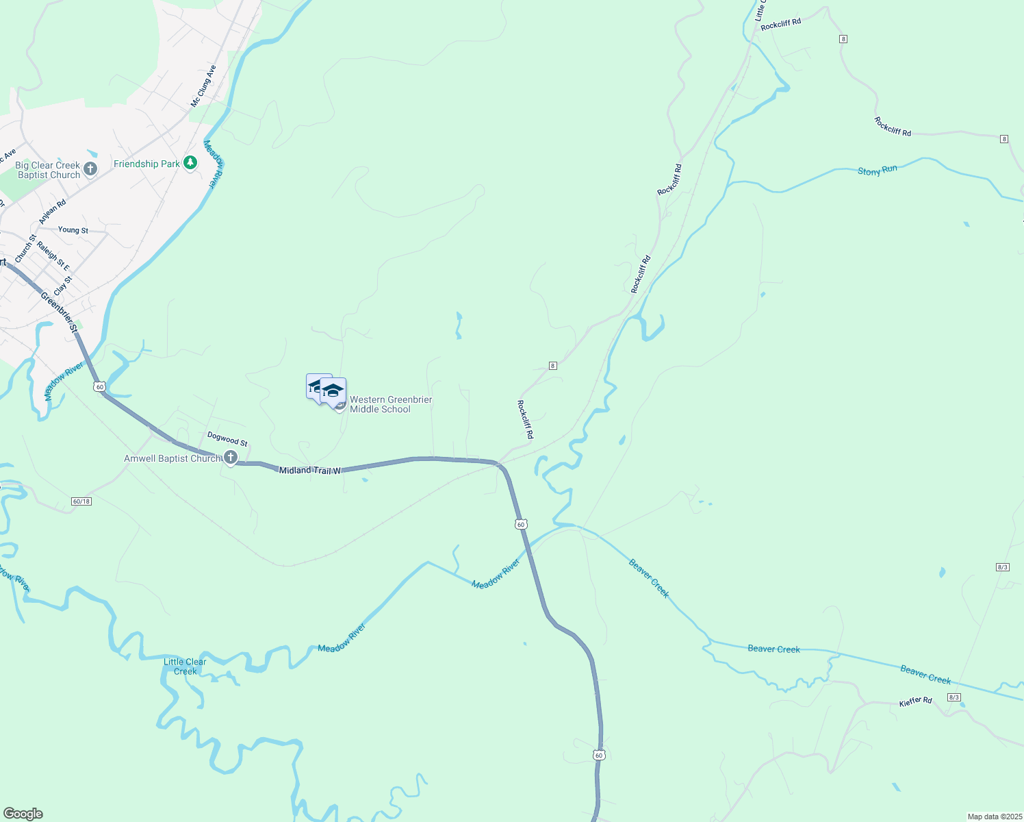 map of restaurants, bars, coffee shops, grocery stores, and more near 365 Rockcliff Road in Rupert