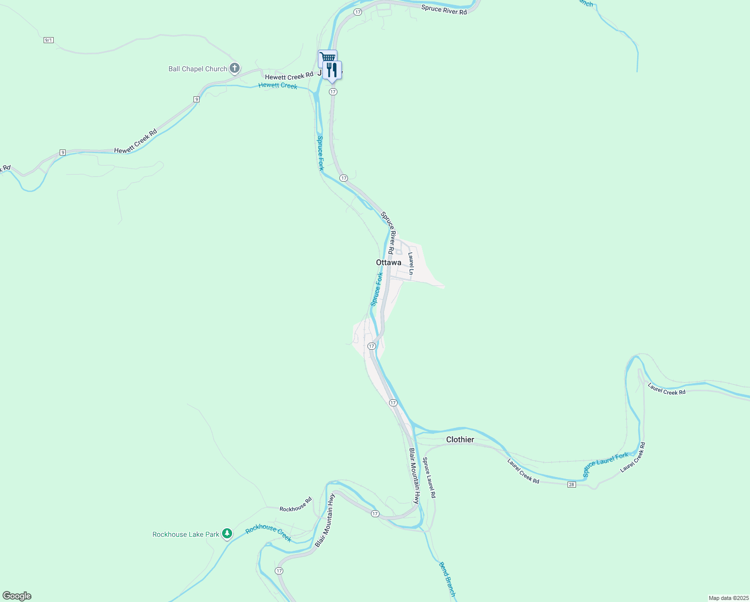 map of restaurants, bars, coffee shops, grocery stores, and more near in Ottawa