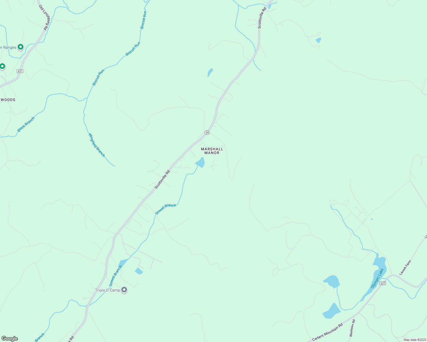map of restaurants, bars, coffee shops, grocery stores, and more near 510 Forrest Road in Charlottesville