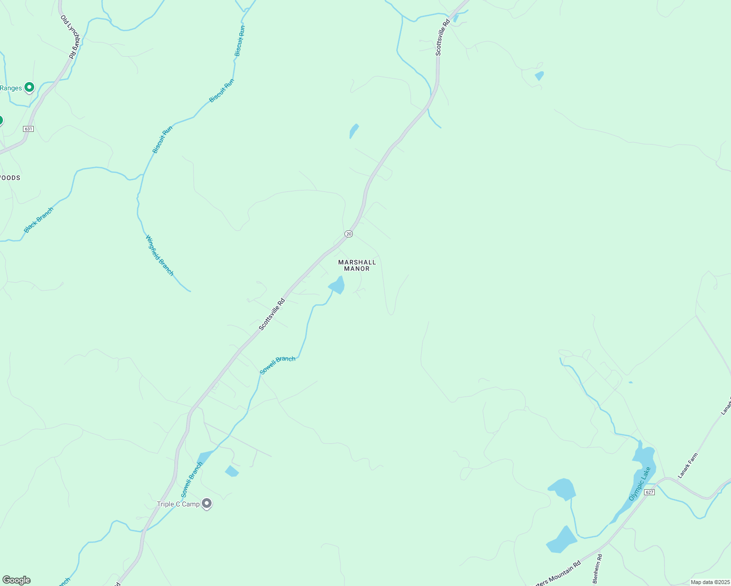 map of restaurants, bars, coffee shops, grocery stores, and more near 520 Forrest Road in Charlottesville